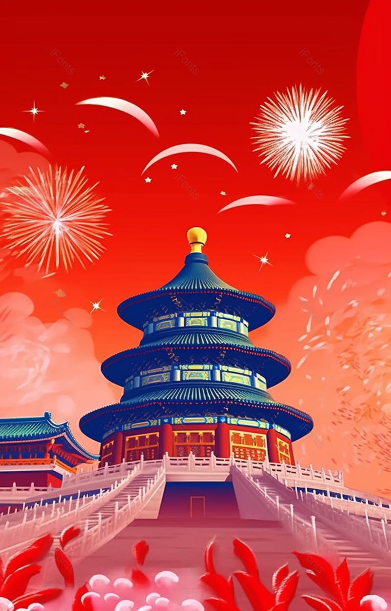 红色手绘城市地标建筑插画,插画/手绘图,插画/手绘图库,插画/手绘图下载,插画/手绘